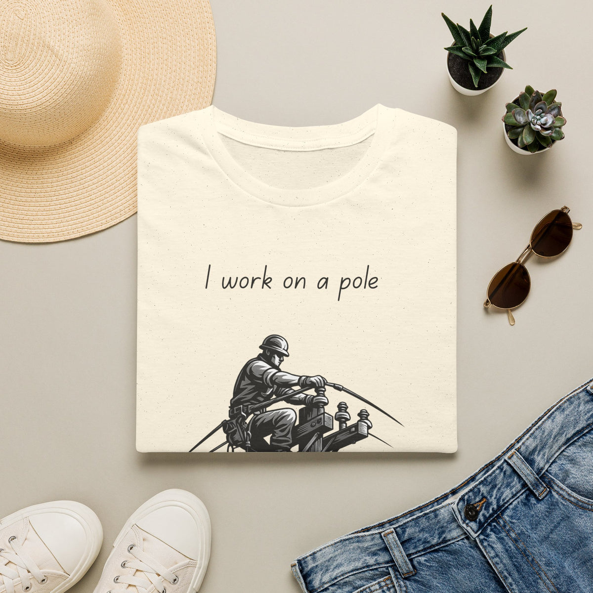 I Work On A Pole - Tee